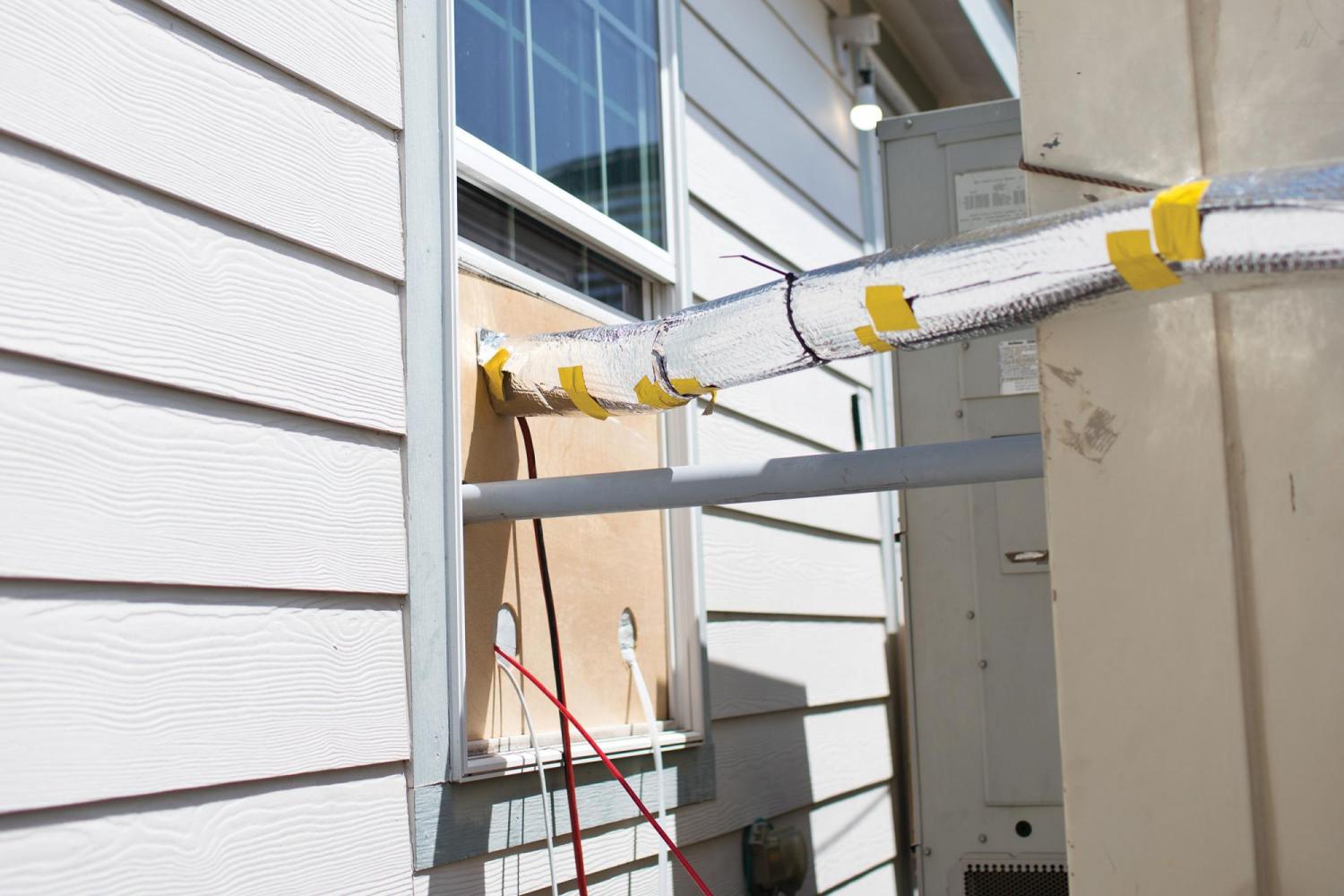 Monitoring system in the window of a home