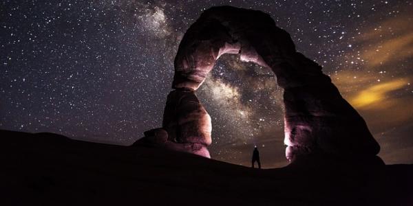 Arch and the night sky