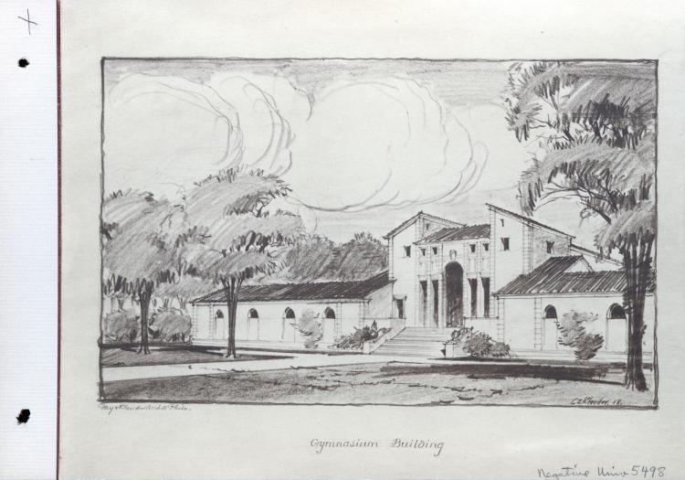 1918 sketch of CU Gymnasium Building