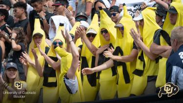 Buffs fans dressed as bananas 