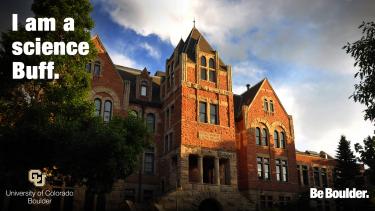 Hale Building with "I am a science Buff"