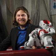 Dan Szafir with robot
