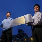 Yang and Yin with roll of cooling material