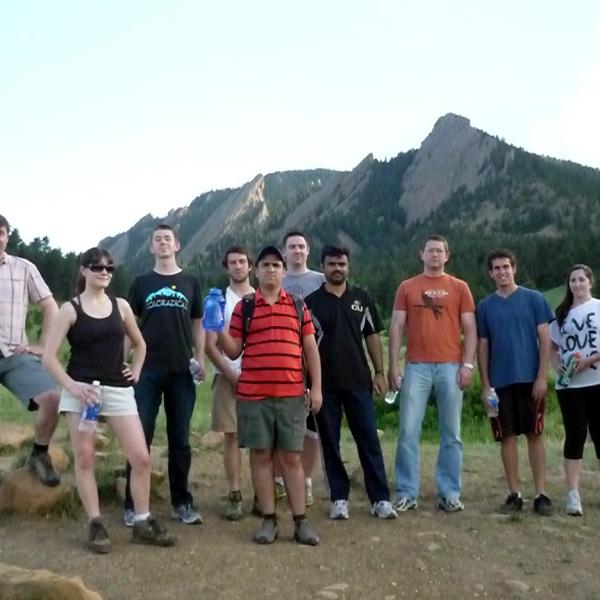 at the foothills during a group hike in 2013