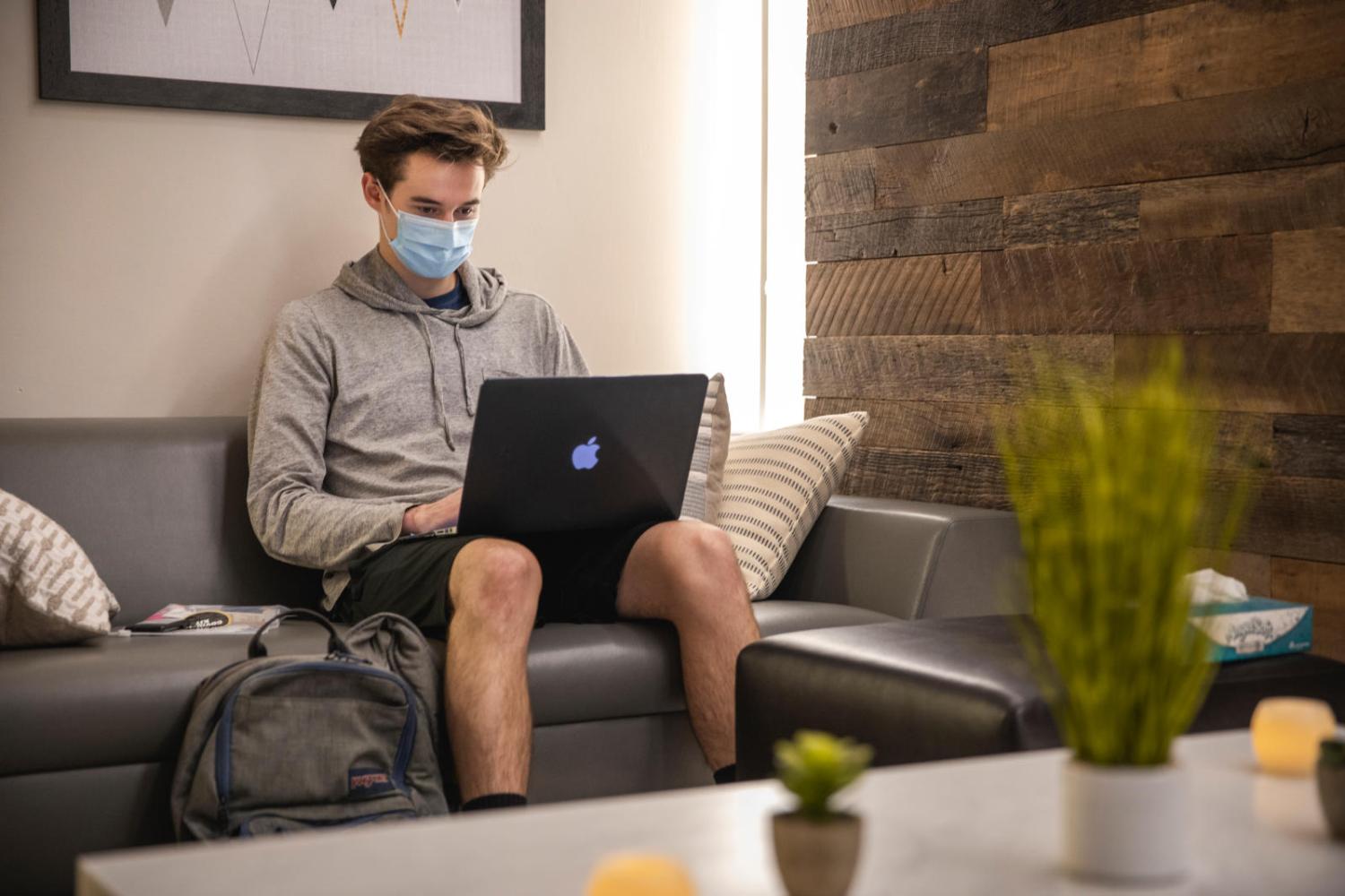 student on laptop