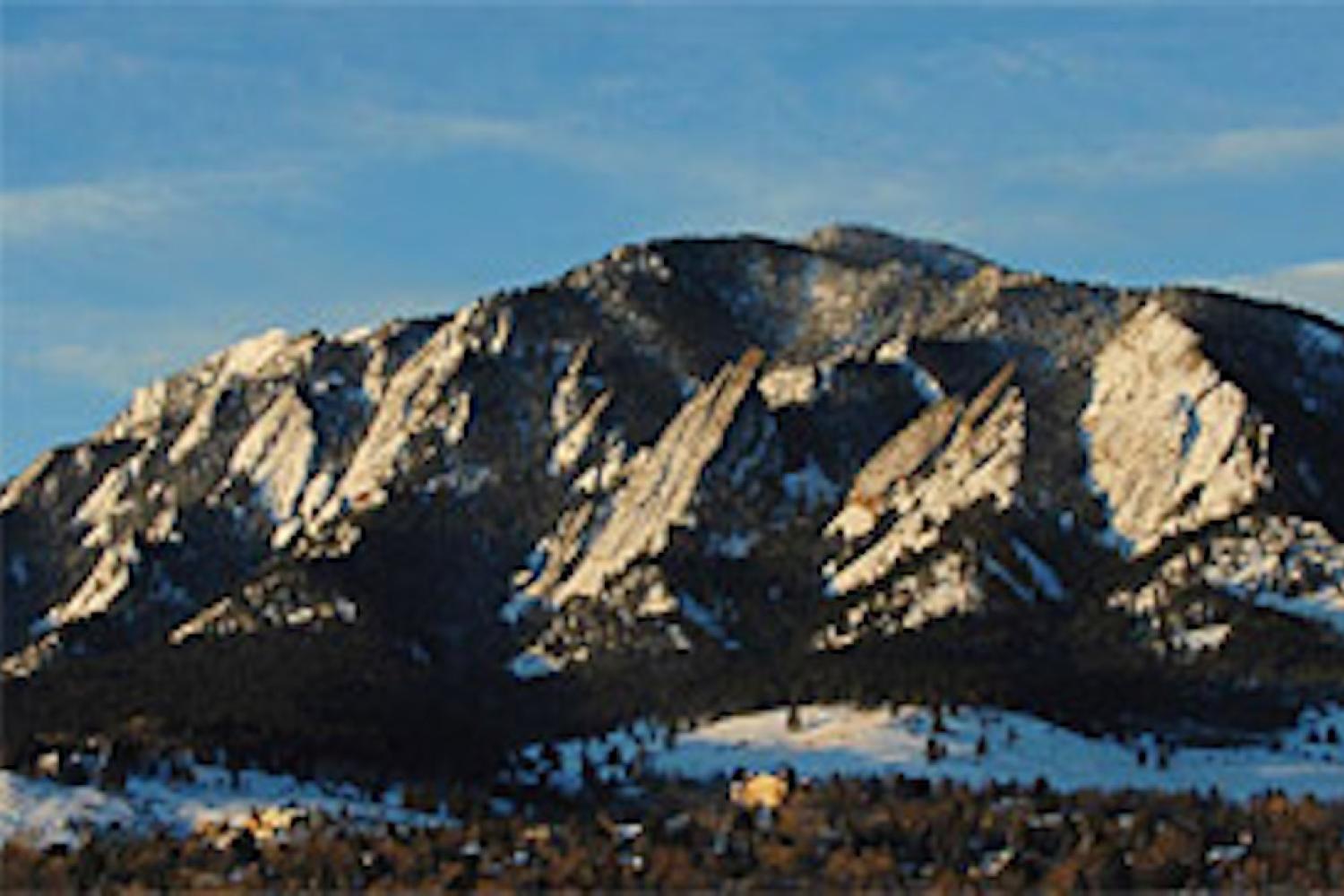 Flatiron Mountains in winter snow