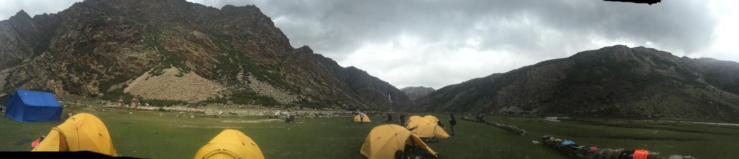 campsite at hot springs near Tsang