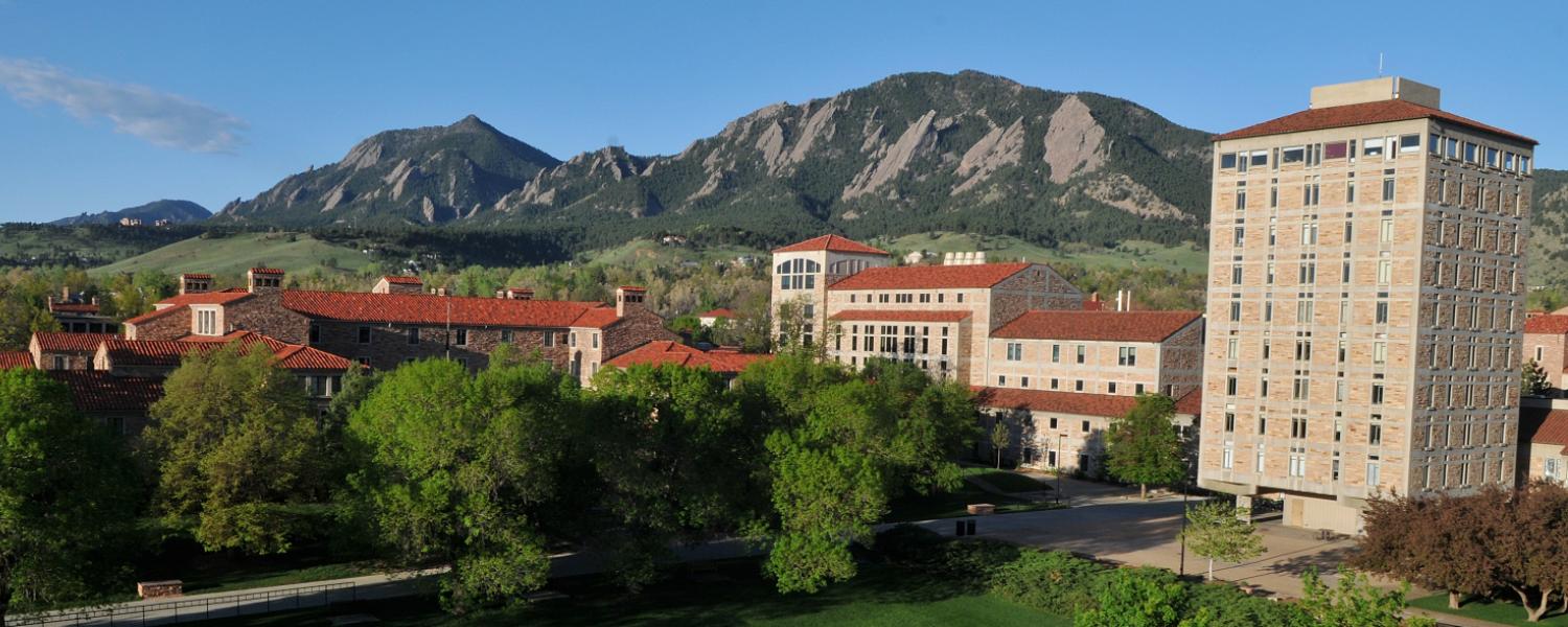 JILA building with the Flatirons in the background
