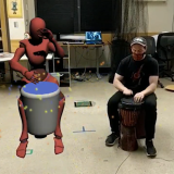 Image of an augmented reality drum circle