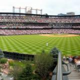 Panorama of Coors Field during game
