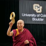 The visit of His Holiness, the Dalai Lama, on the CU Boulder campus. (Photo by Glenn Asakawa/University of Colorado)
