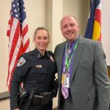 Chief of Police Doreen Jokerst and Sgt. Eric Edford