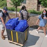 Students move into residence halls at CU Boulder for the fall 2021 semester.