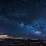 Night sky above mountains in Silverthorne, Colorado