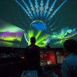 live footage of the Aurora Borealis at Fiske Planetarium