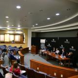 Panel discussion in Wittemyer Courtroom