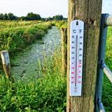 An outdoor thermometer