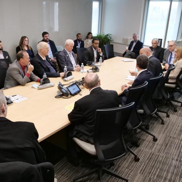 Colorado State House Science Committee visits the CU Boulder aerospace sciences building