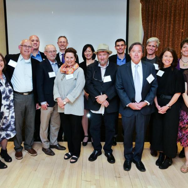 The 2018 BFA Excellence Awards recipients with BFA Chair Robert Ferry and Provost Russell Moore