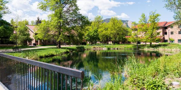 Kittredge Pond on the CU Boulder campus