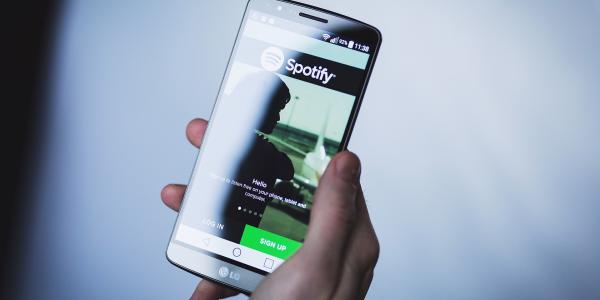 Spotify on a cell phone