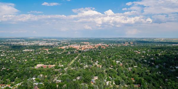 aerial view of Boulder