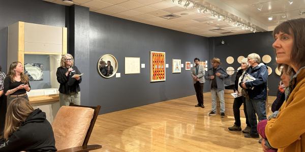 visitors at a collaborative exhibition
