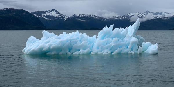 A melting iceberg in Canada