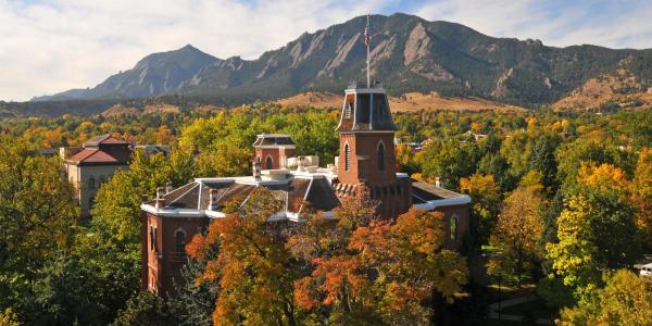 Old Main building during fall