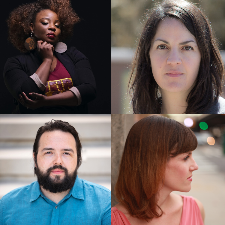 Four artists' headshots