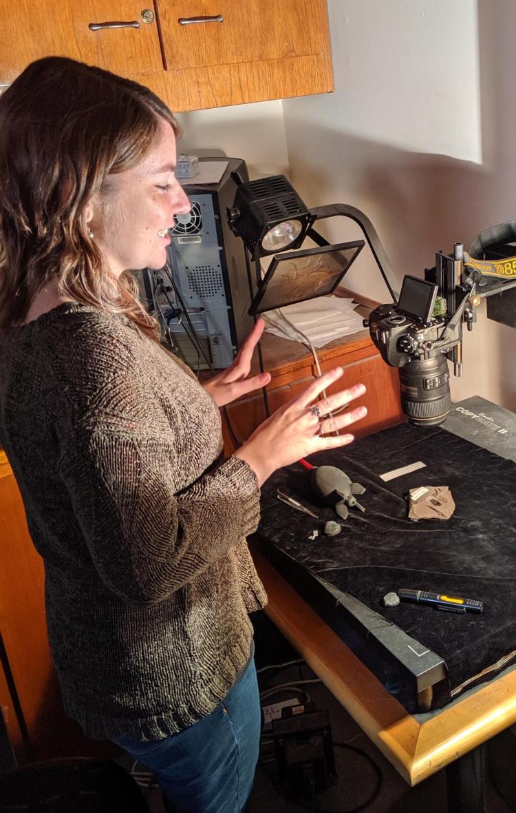 Deanna with CU fossil