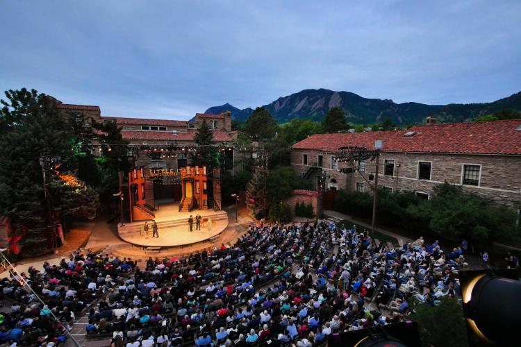 Colorado Shakespeare Festival performance at the outdoor Mary Rippon Theatre