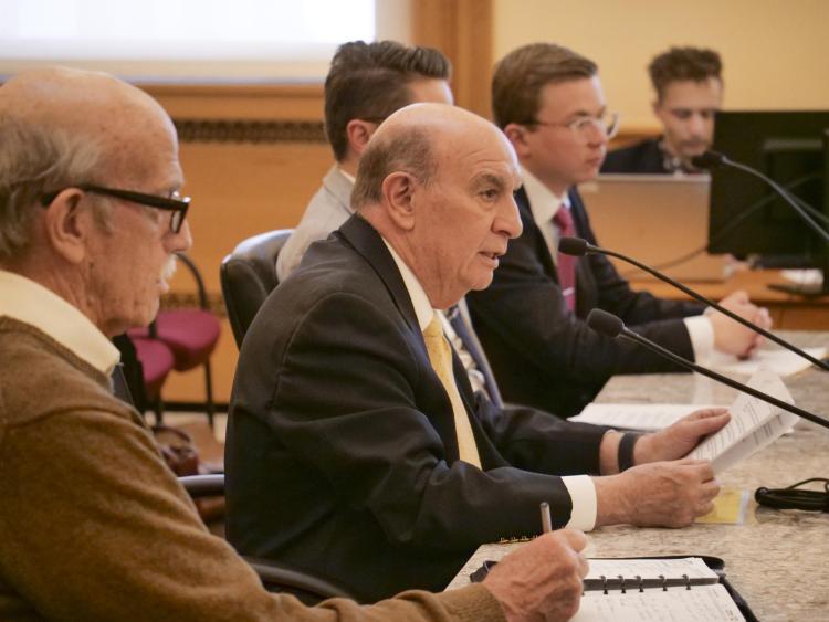 Chancellor Philip DiStefano testifies during the Colorado State Senate Education Committee meeting