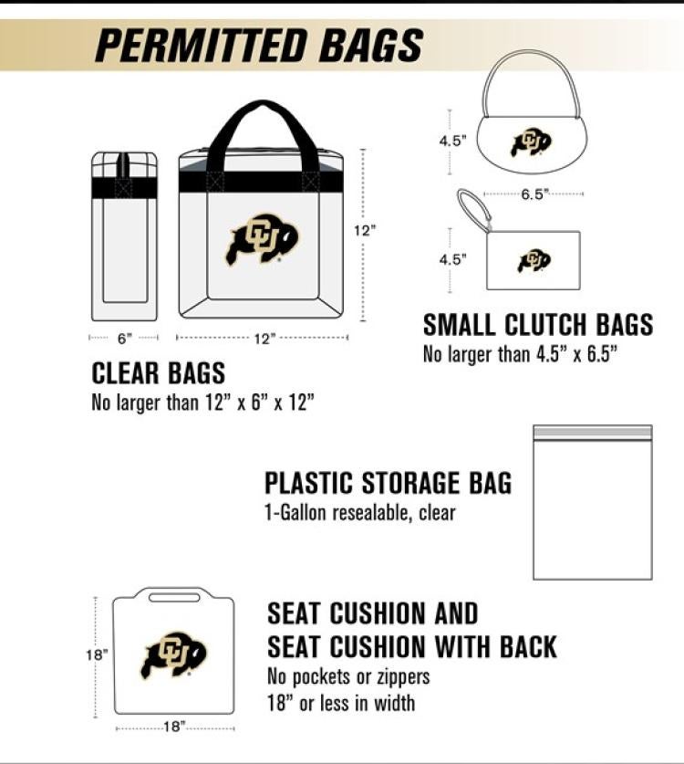 New clear bag policy at Folsom Field, Coors Events Center CU Boulder