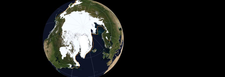 NASA Blue Marble image shows Arctic sea ice extent on March 24, 2016