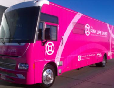 The Pink Life Saver mobile mammography bus