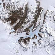 illustration of ice-covered lakes in Antarctica