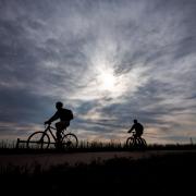 People participating in Bike to Work Day