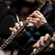 Musicians playing oboe