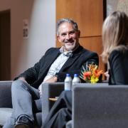 Chancellor Justin Schwartz at welcome event