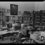 Theo Cockrell sits in his office