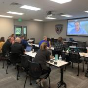 Author Simon Sinek speaks virtually with in-person CUPD members 