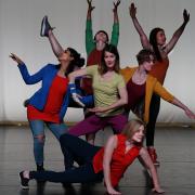 CU Contemporary Dance Works rehearsing for the dance tour in Paonia