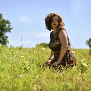 Hannah Richardson in a field