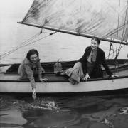 Elizabeth and Maria Shevchenko sail near Yokohama, Japan, in 1937