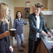 Roommates in a kitchen