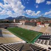 A view of Folsom Field on the CU Boulder campus.