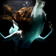 Rae Lewark performing underwater
