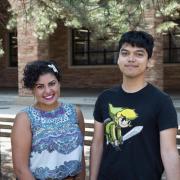 International graduate students Sarah Fahmy and Juan Garcia Oyervides