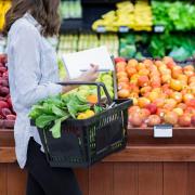 person shopping at a grocery store